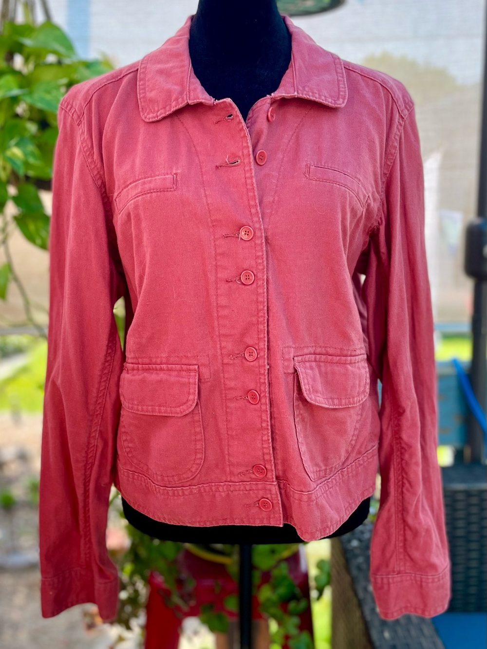 Sundance cotton/linen lightweight button up jacket.  Like new! Size M